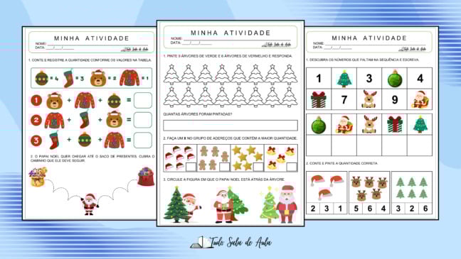 10 Atividades de Matemática sobre o Natal - Educação Infantil
