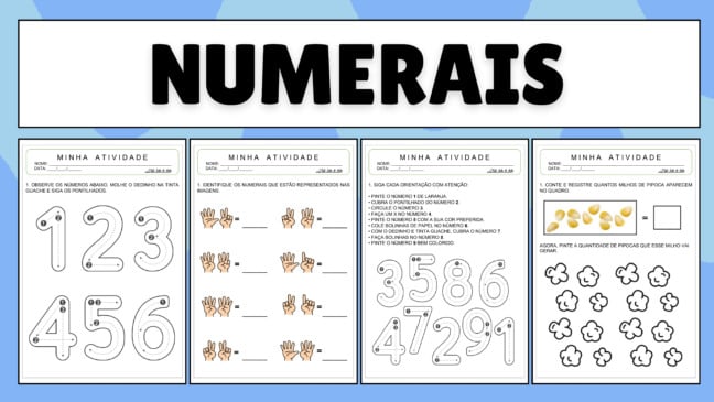 Atividades sobre Numerais para a Educação Infantil