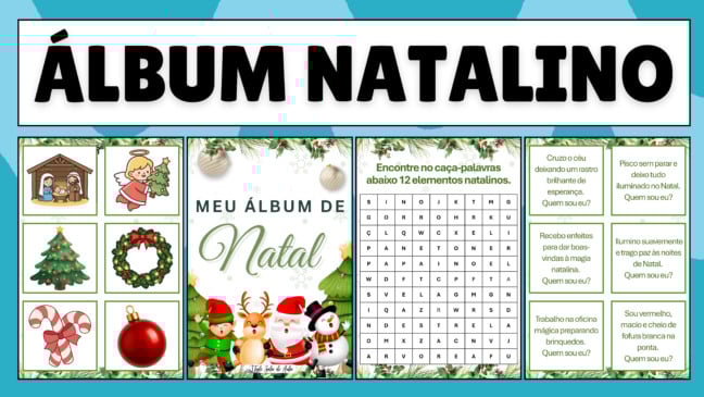 Álbum de Natal para Imprimir – Atividade Lúdica e Educativa