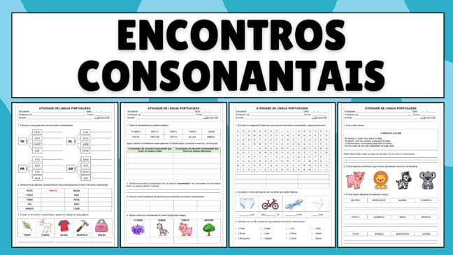 Atividades de Encontros Consonantais - 2º e 3º ano