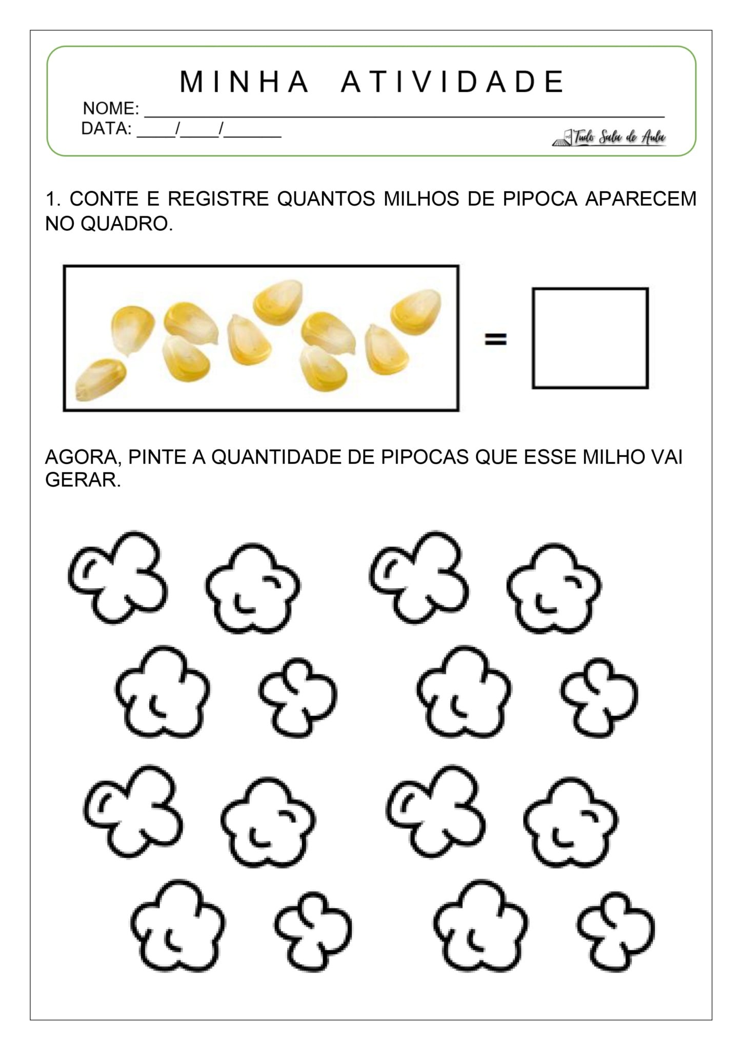 Atividades sobre Numerais para a Educação Infantil