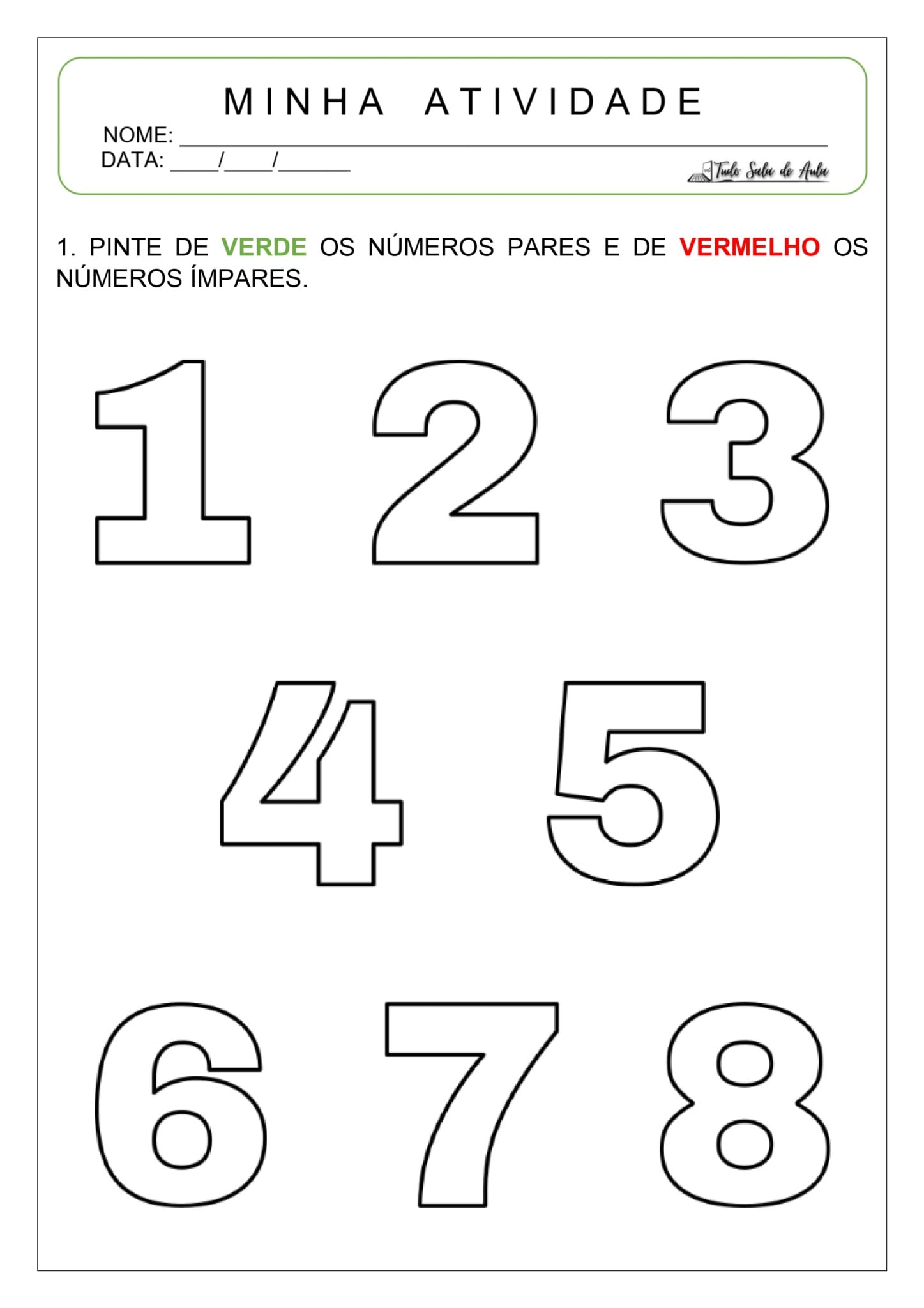 Atividades sobre Numerais para a Educação Infantil