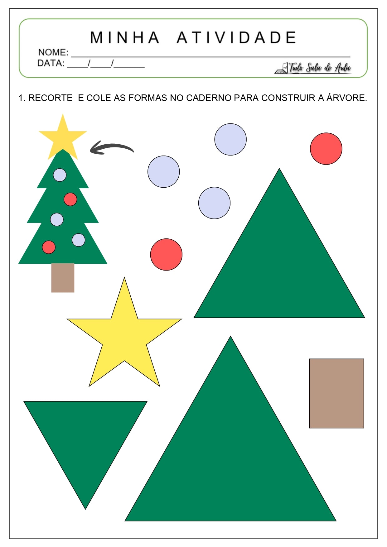 10 Atividades de Recorte e Colagem sobre o Natal