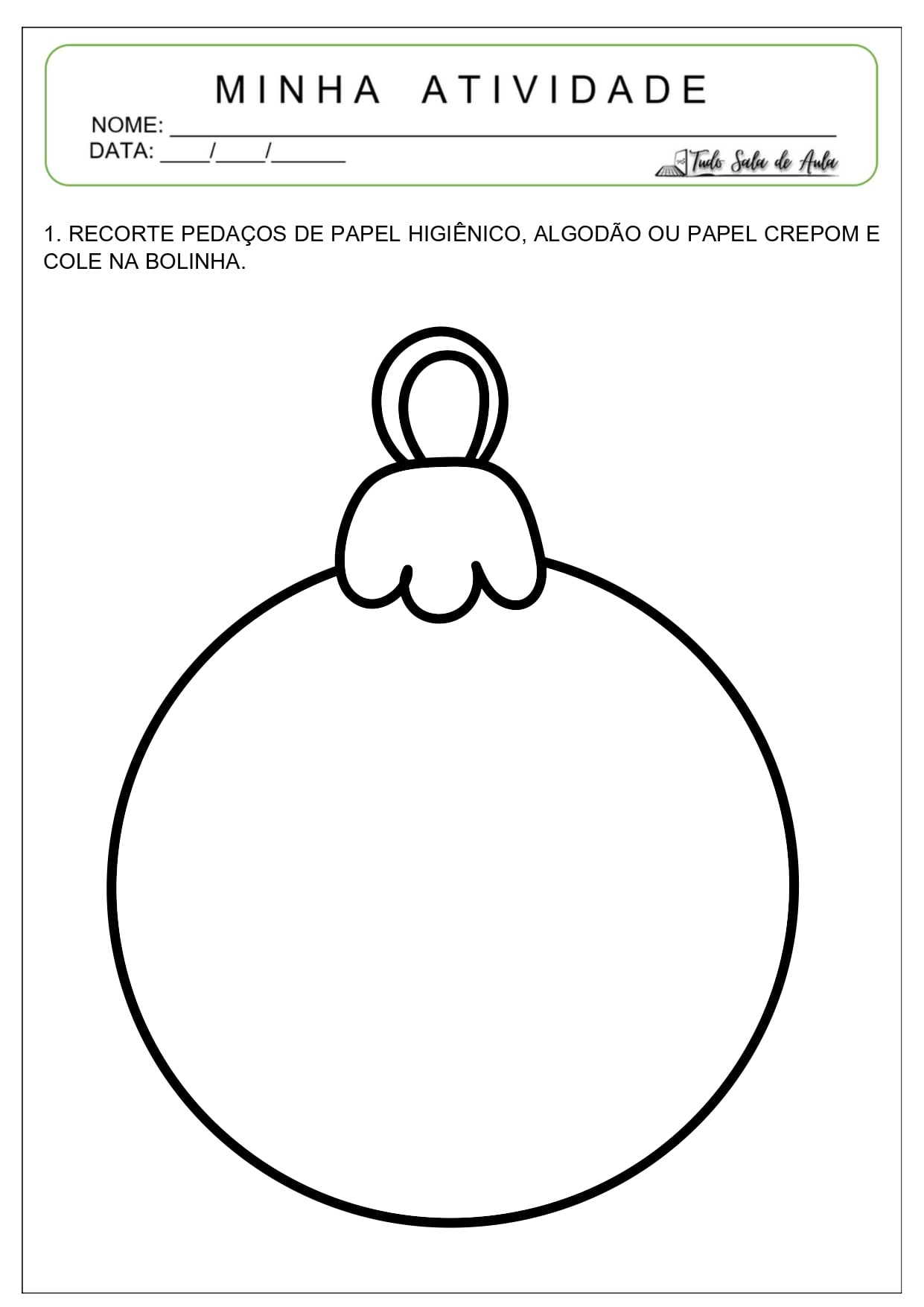 10 Atividades de Recorte e Colagem sobre o Natal