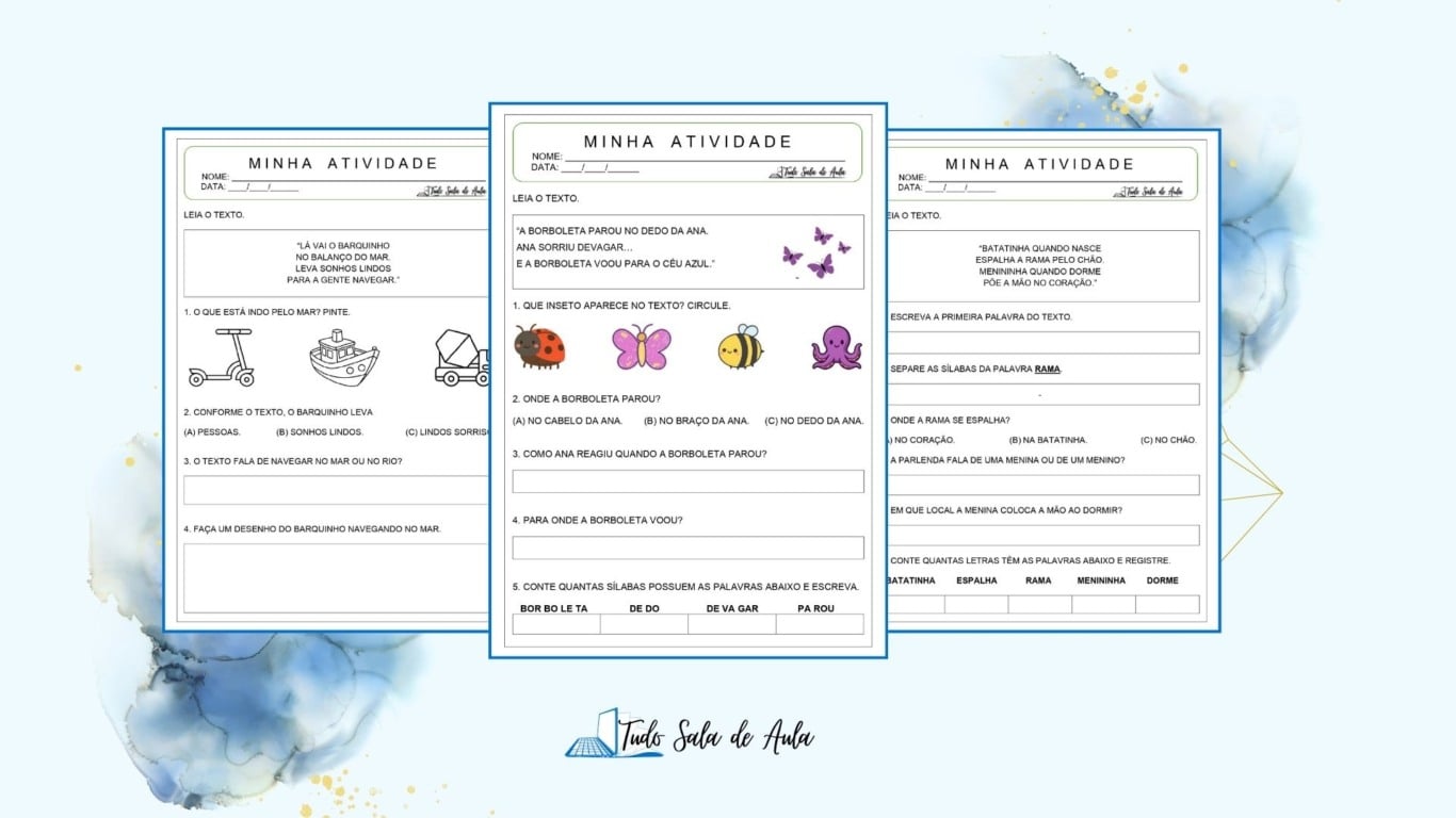 Atividades com Gêneros Diversos para Interpretação - 1º ano