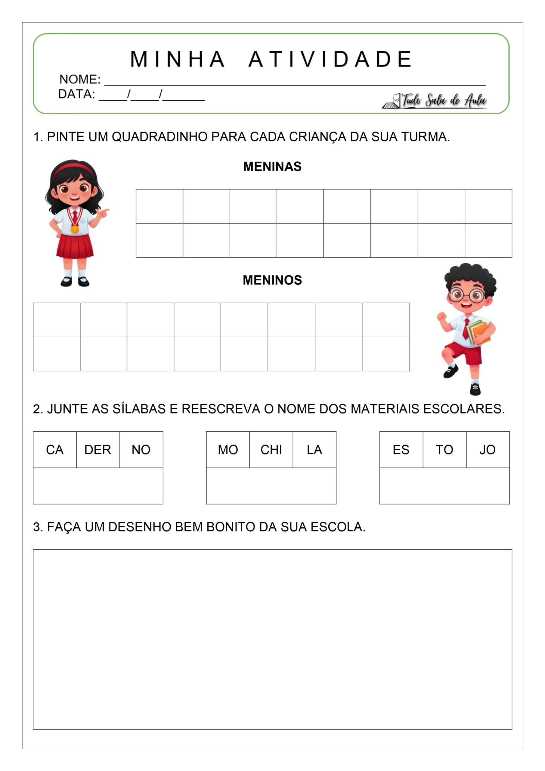 10 Atividades de Volta às Aulas para a Educação Infantil