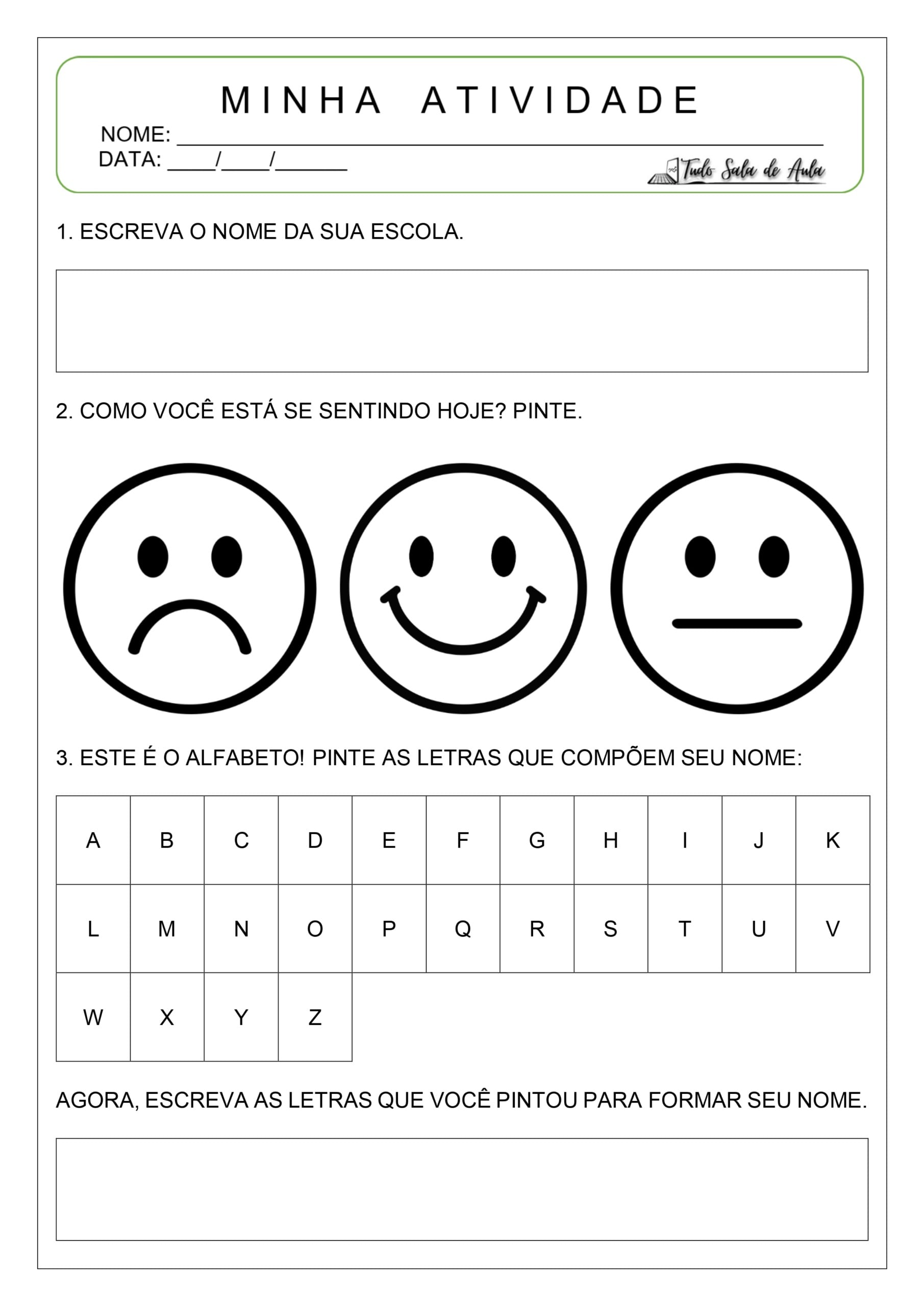 10 Atividades de Volta às Aulas para a Educação Infantil