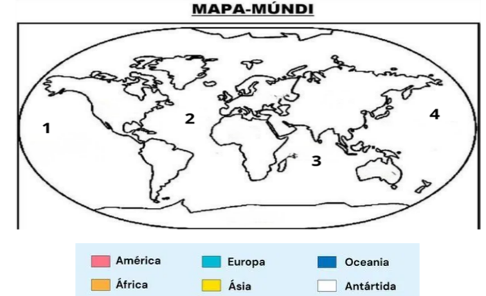 Atividade sobre o Mapa Mundi - Anos Finais
