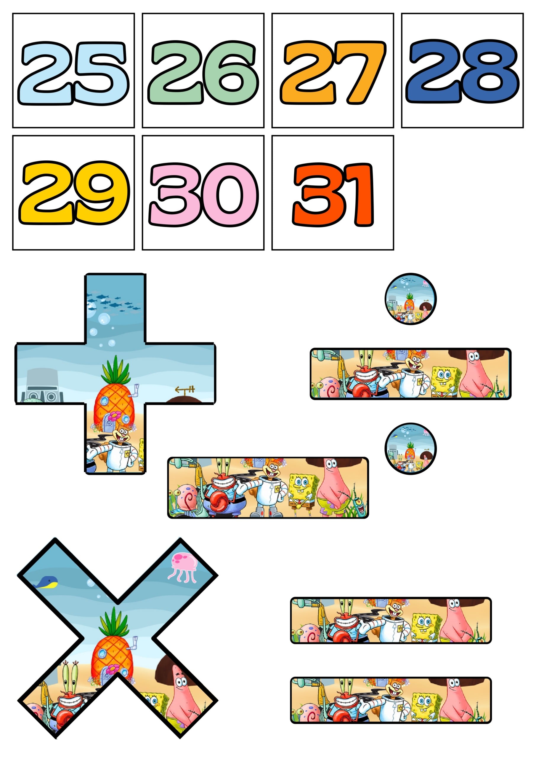 Painel Decorativo para Sala de Aula – Tema Bob Esponja