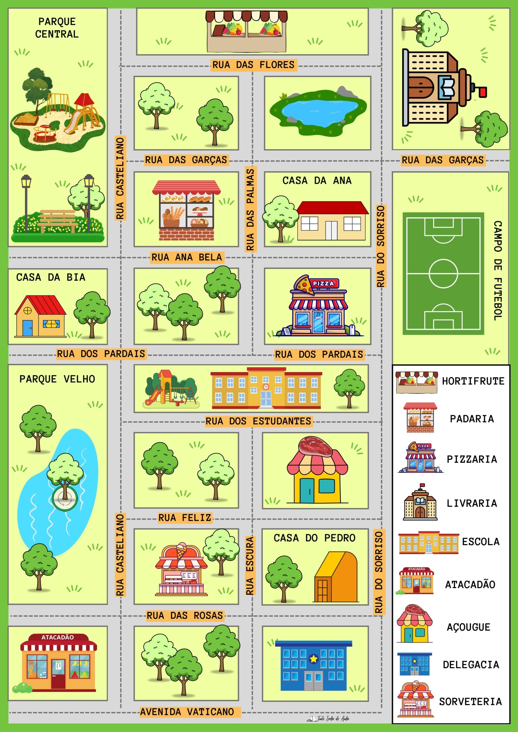 Jogo das Direções - Atividade Lúdica para Imprimir