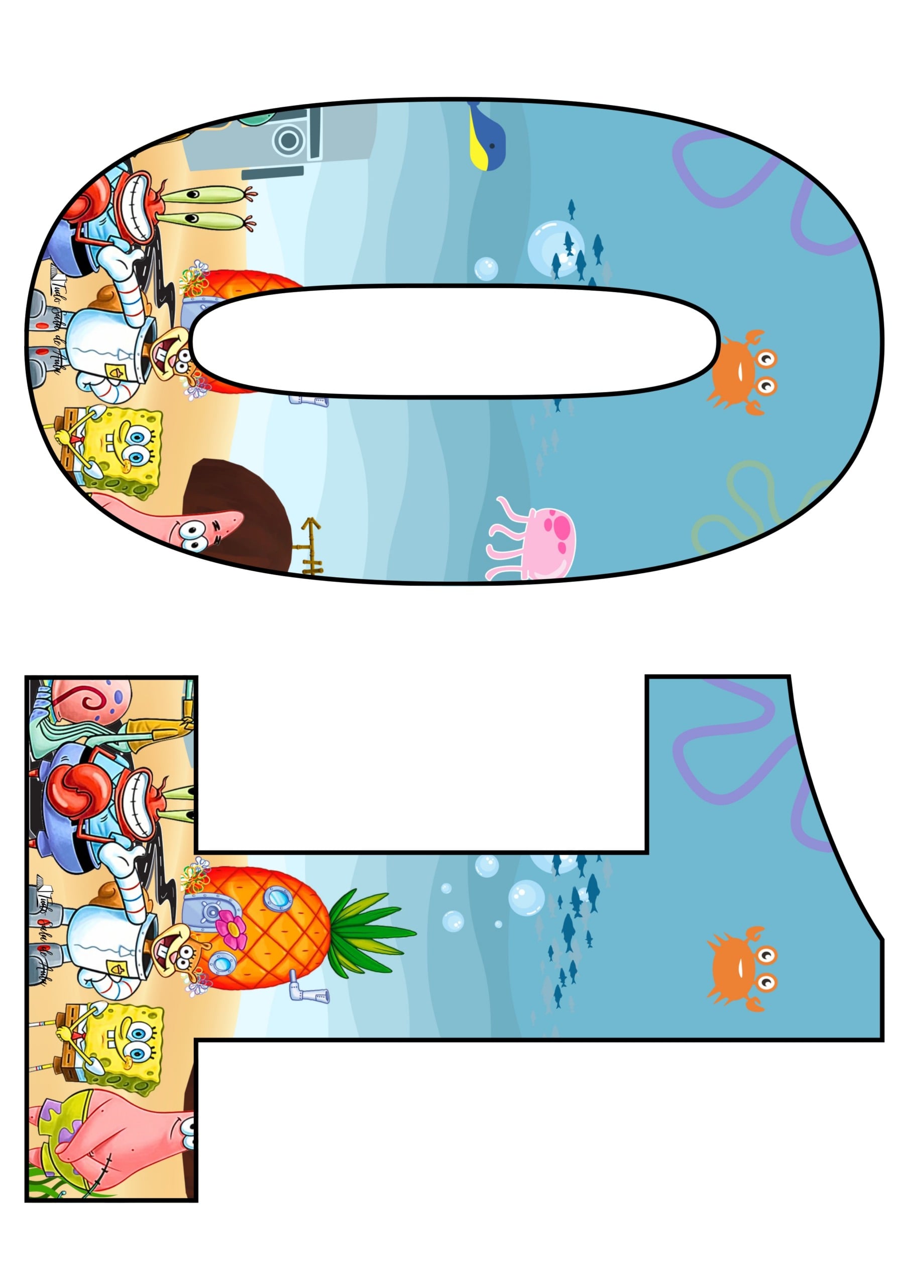 Painel Decorativo para Sala de Aula – Tema Bob Esponja