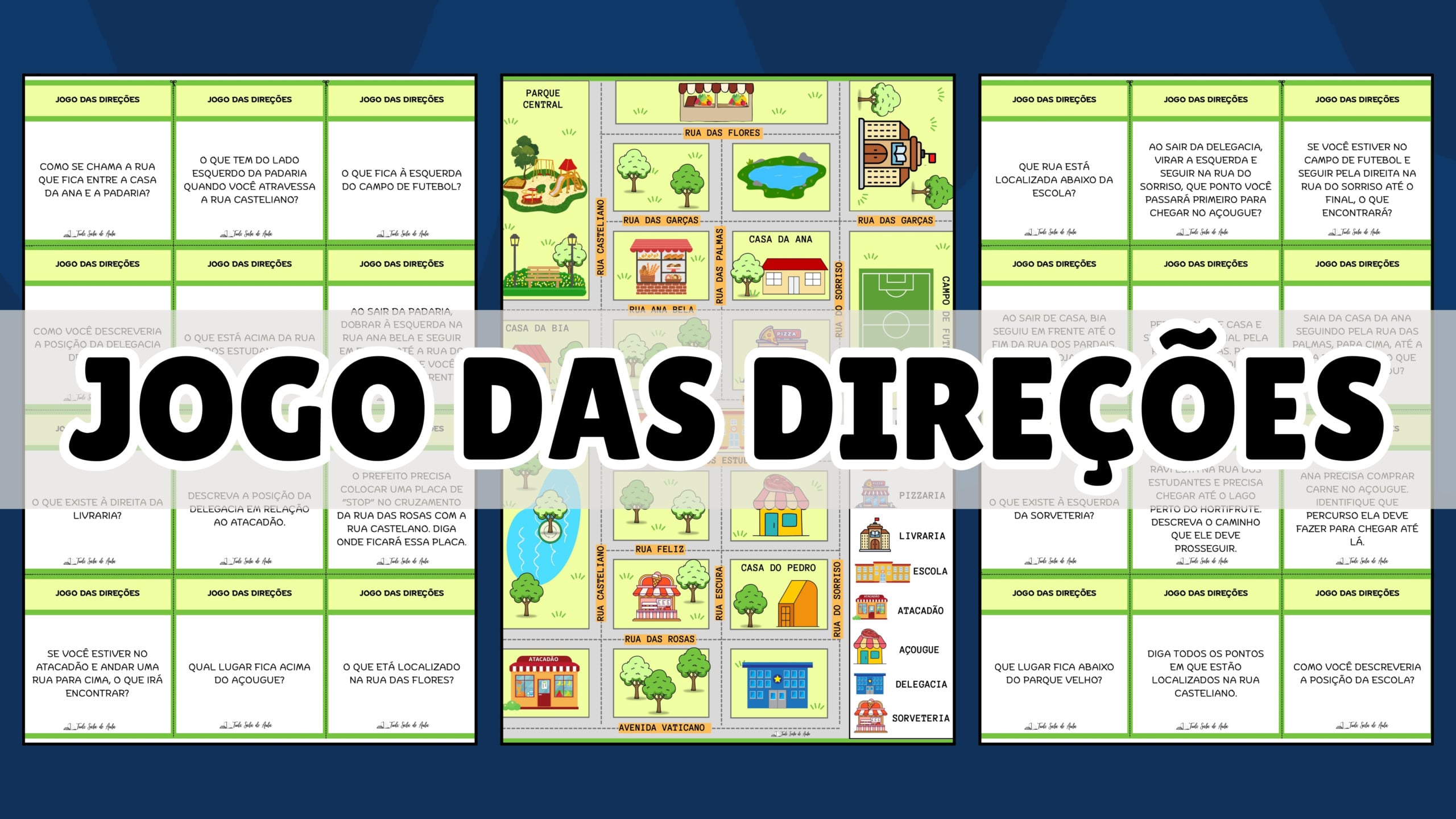 Jogo das Direções - Atividade Lúdica para Imprimir