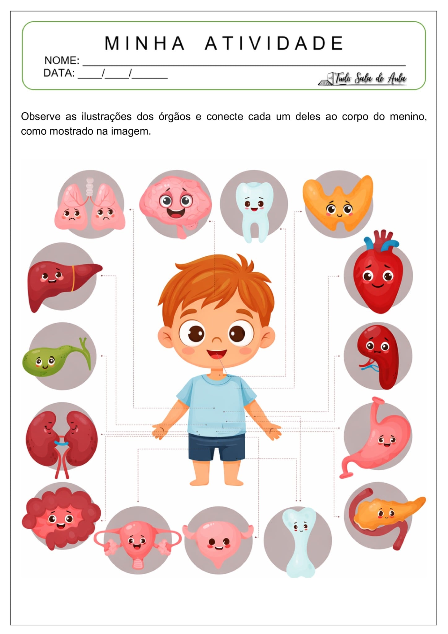 10 Atividades do Corpo Humano para o 1º ano Fundamental - Tudo Sala de Aula