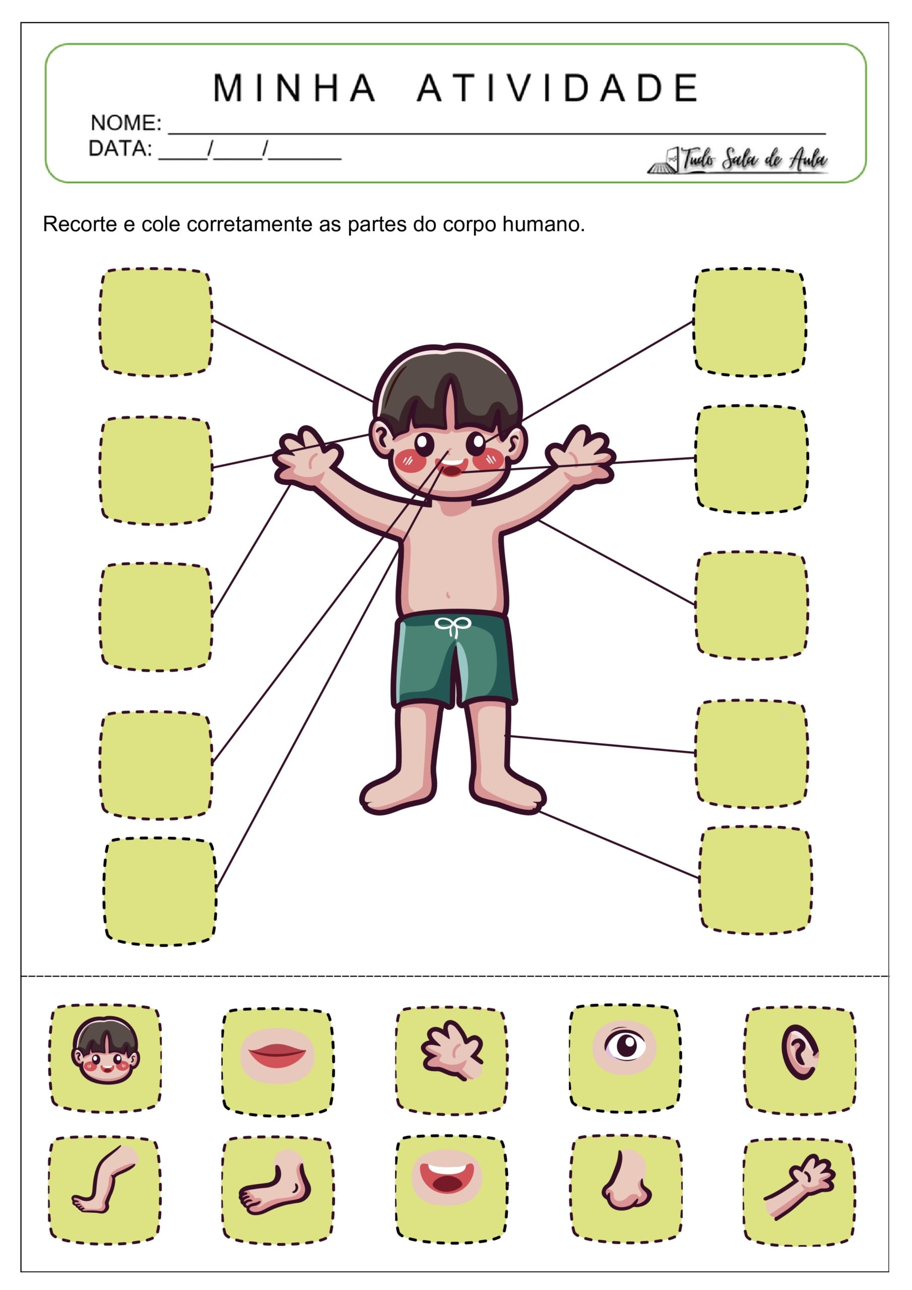 10 Atividades do Corpo Humano - Educação Infantil