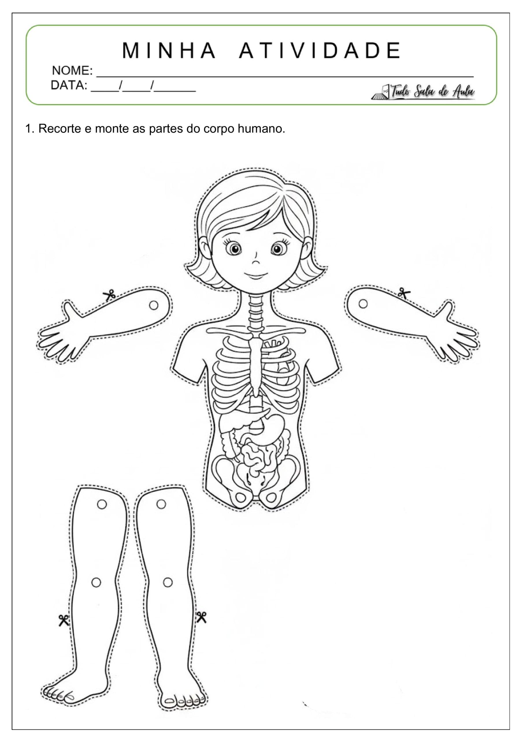 10 Atividades do Corpo Humano - Educação Infantil