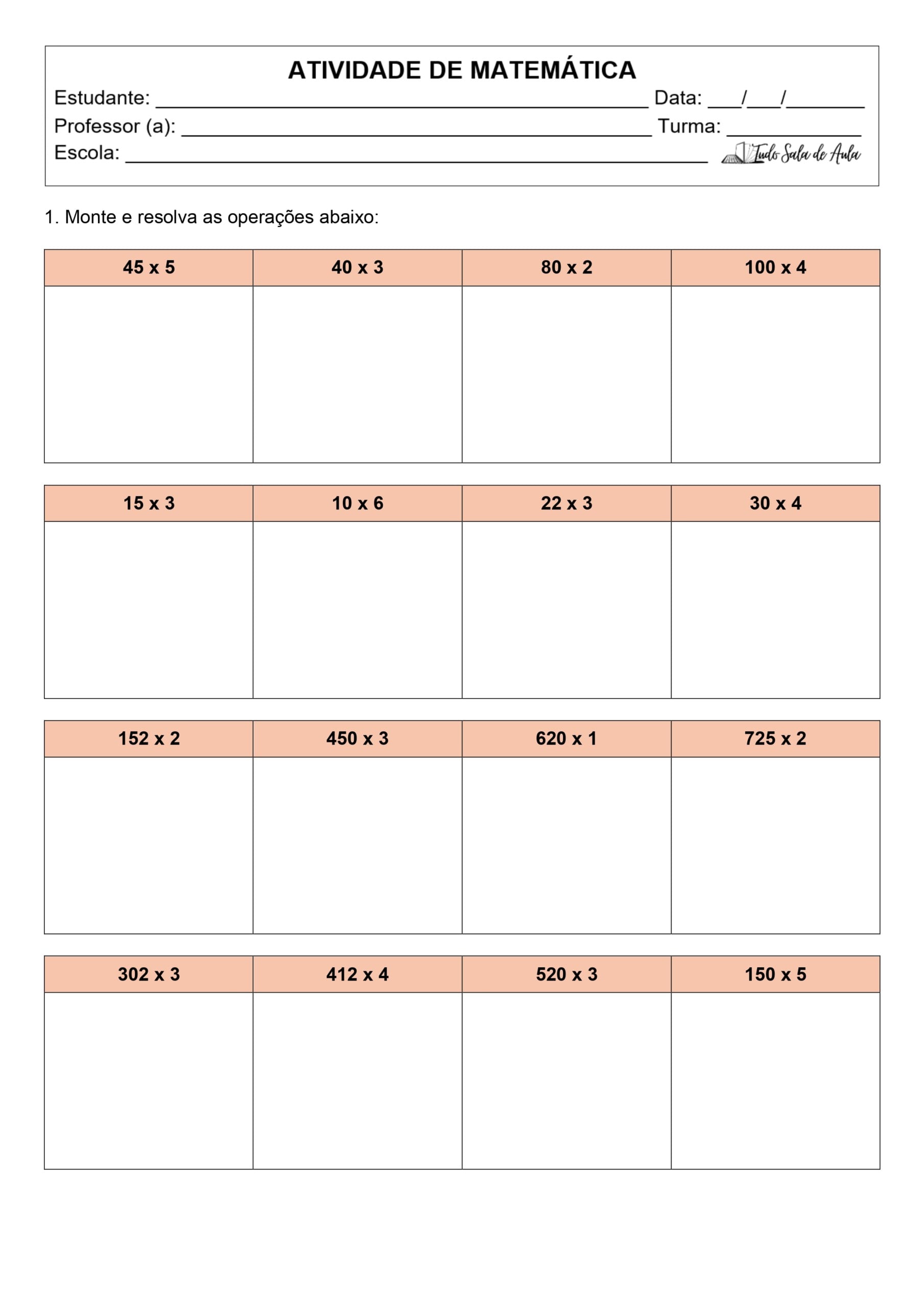 Atividades com Continhas de Matem&aacute;tica B&aacute;sica - 2&ordm; e 3&ordm; Ano