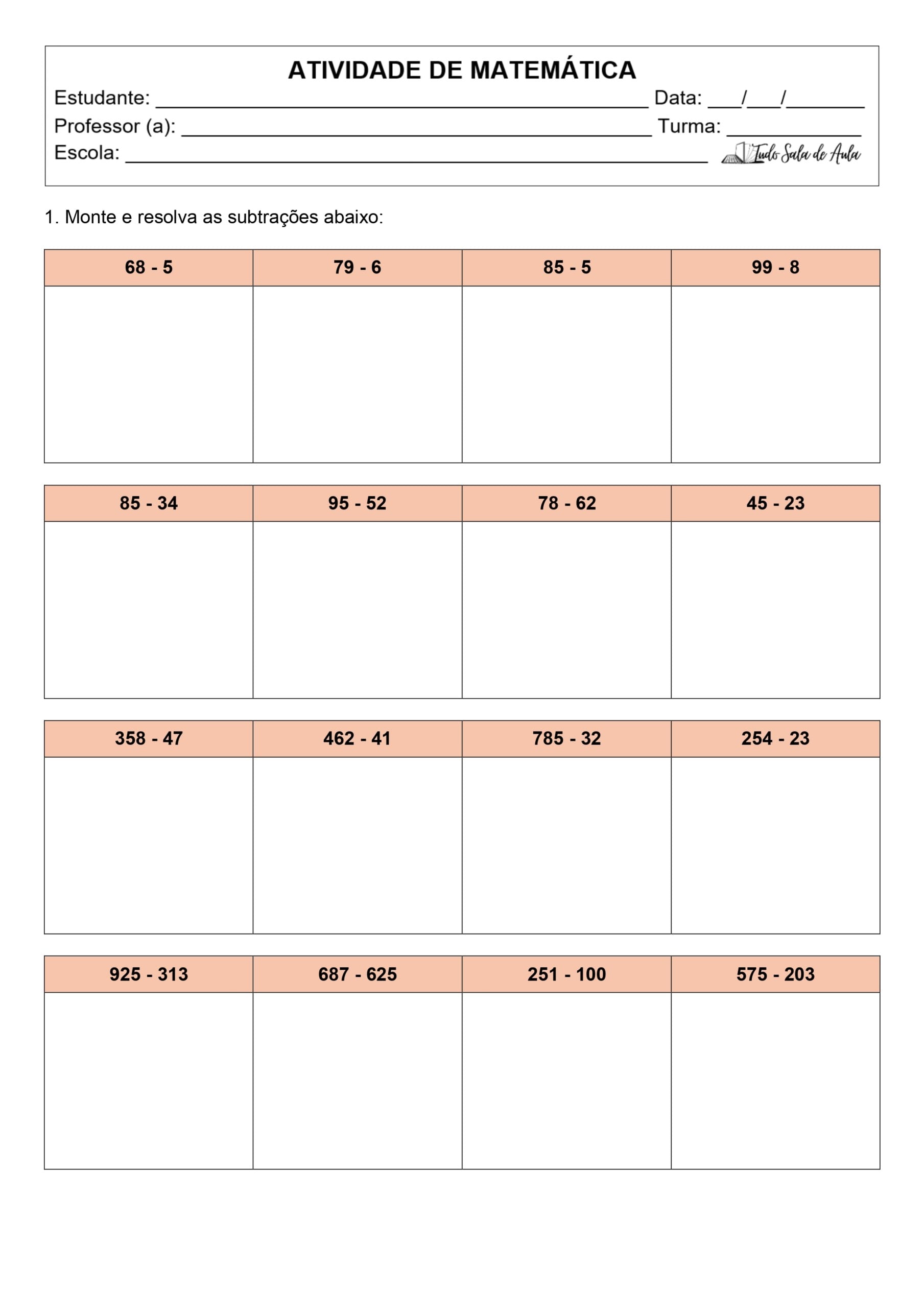 Atividades com Continhas de Matem&aacute;tica B&aacute;sica - 2&ordm; e 3&ordm; Ano