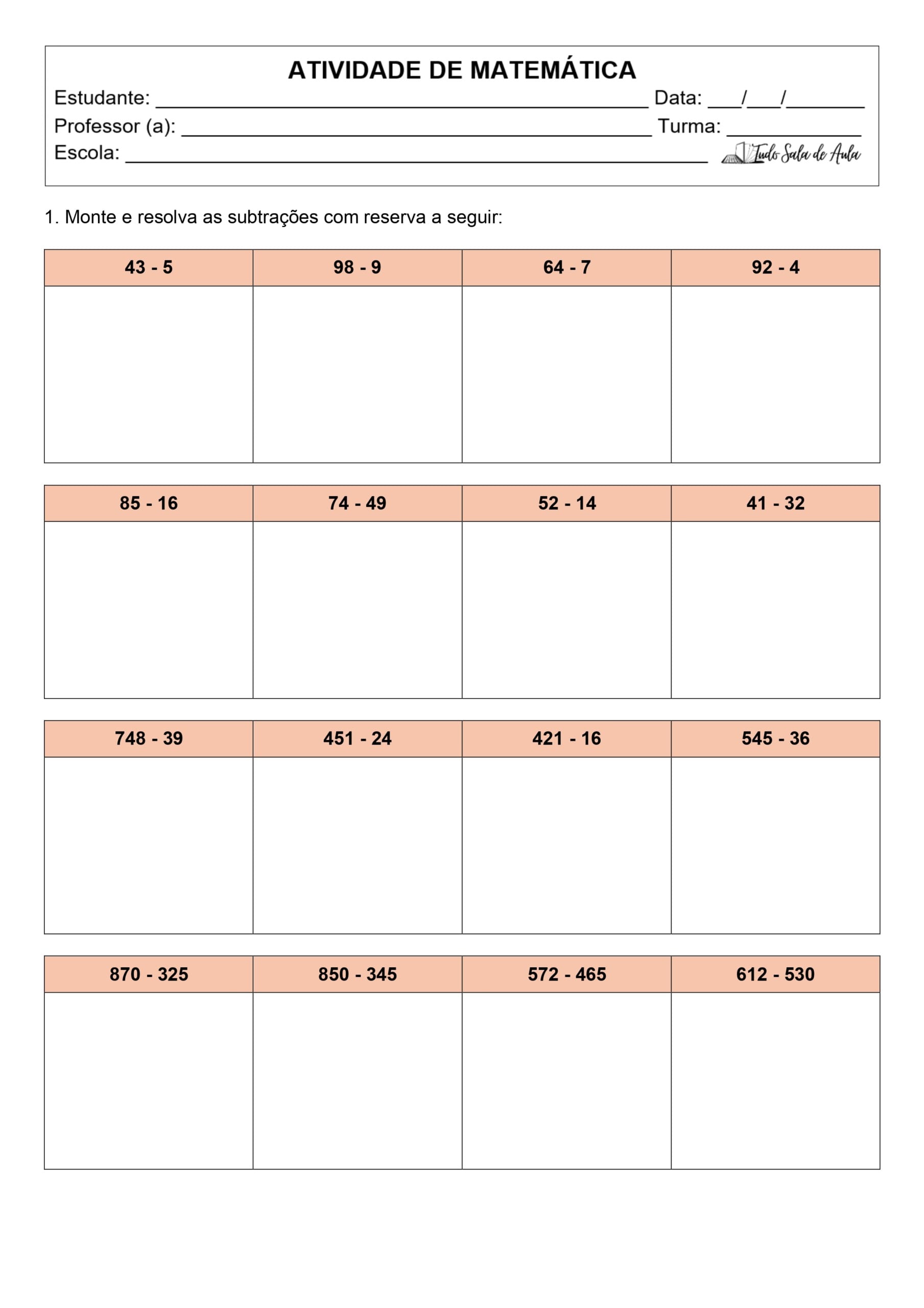 Atividades com Continhas de Matem&aacute;tica B&aacute;sica - 2&ordm; e 3&ordm; Ano
