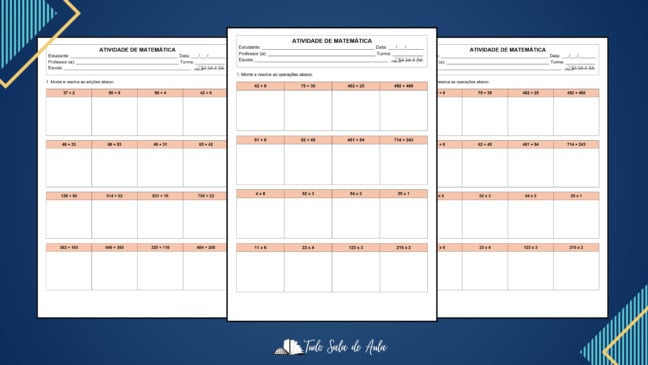 Atividades com Continhas de Matemática Básica - 2º e 3º Ano