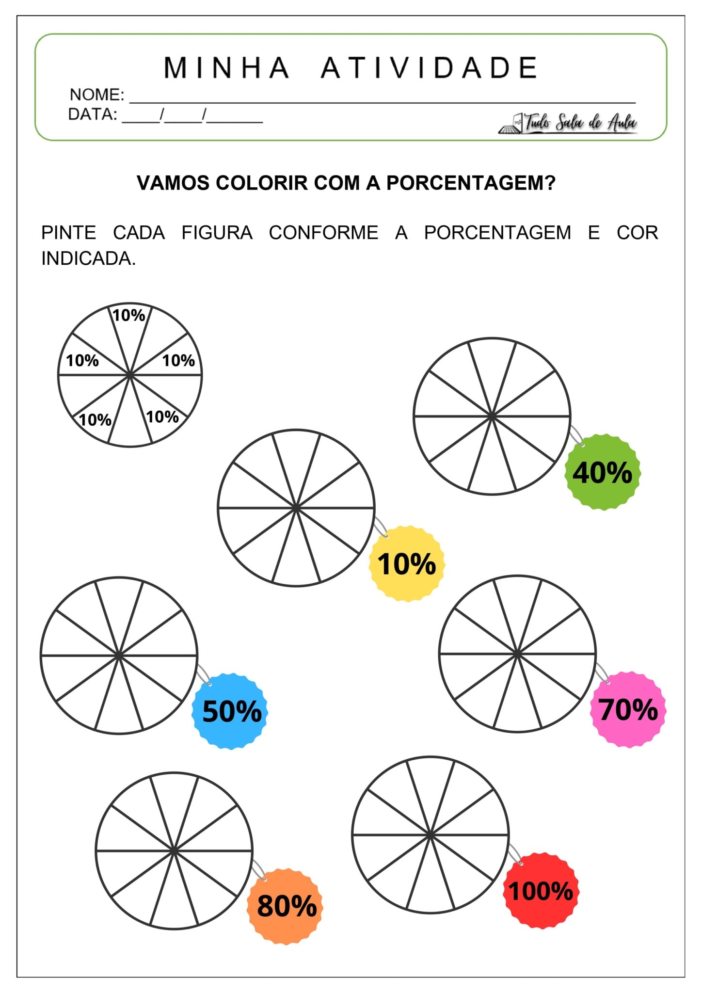 Atividades Adaptadas sobre Porcentagem - Tudo Sala de Aula
