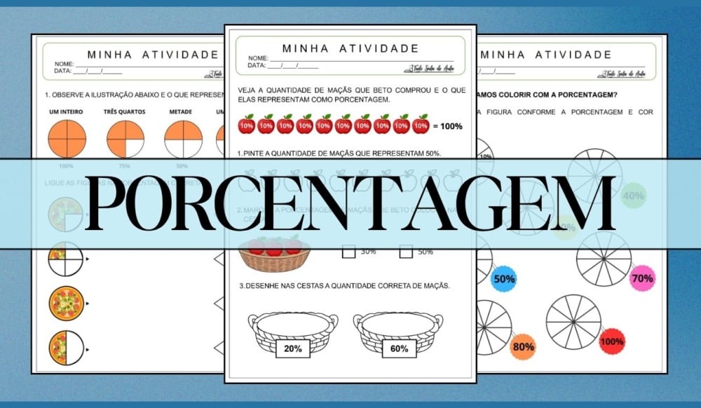 Atividades Adaptadas sobre Porcentagem - Tudo Sala de Aula