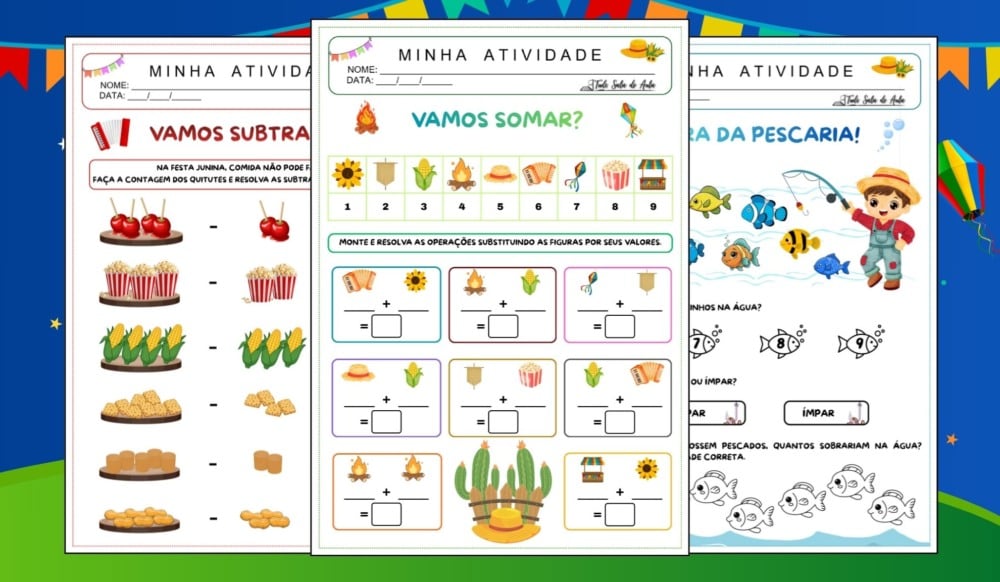 Atividades de Matemática sobre Festas Juninas para Educação Infantil Atividades de Matemática sobre Festas Juninas para Educação Infantil