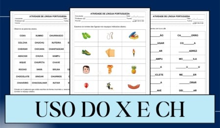 Atividades sobre o Uso do X e CH - 1º Ano Atividades sobre o Uso do X e CH - 1º Ano