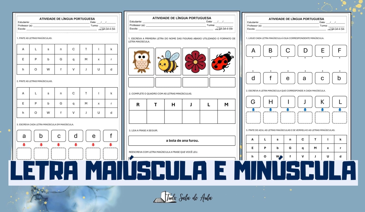Atividades de Letra Maiúscula e Minúscula - Tudo Sala de Aula