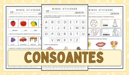 Atividades sobre Consoantes para Imprimir Atividades sobre Consoantes para Imprimir